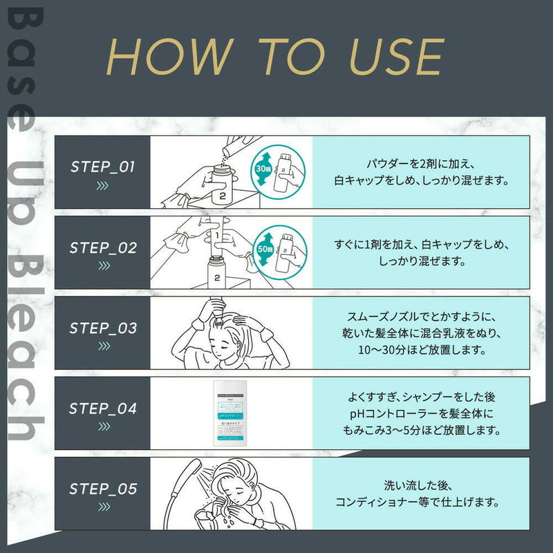 【医薬部外品】ビューティーン ベースアップブリーチ 1剤 36g + 2剤 72ml + pHコントローラー 8ml