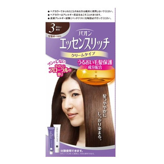 [医药部外品] Paon Essence Rich Cream Type 3 Bright Chestnut 40g + 40g *