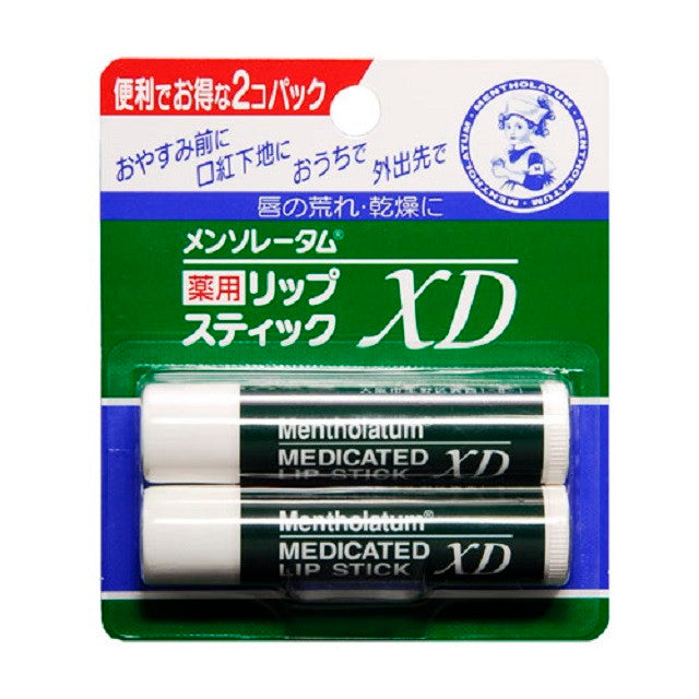 [Quasi-drug] Rohto Pharmaceutical Mentholatum Medicated Lipstick XD 4gX2 pack