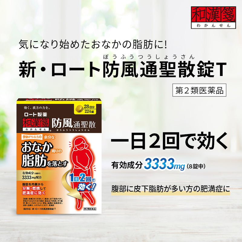 [2nd-Class OTC Drug] New Rohto Bofutsushosan Tablets T (Bofutsushosan) 224 tablets [Self-medication tax system target]