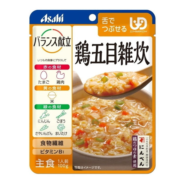 ◆Asahi group food balance menu chicken gomoku rice porridge 100g