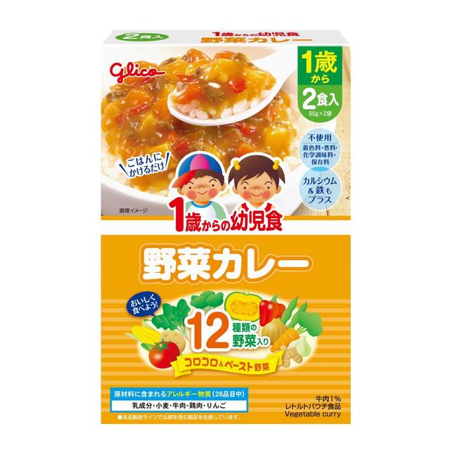 ◆Ezaki Glico 1岁以上婴幼儿食品 蔬菜咖喱 85g x 2 块