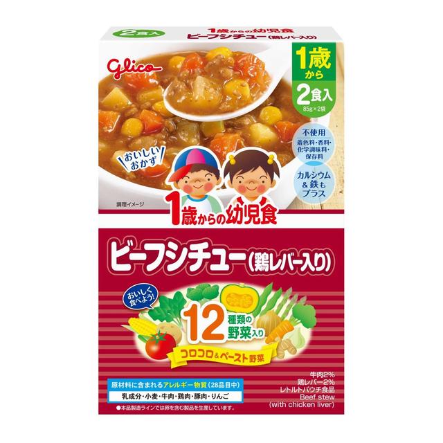 ◆Ezaki Glico 1岁婴儿食品 炖牛肉 85g x 2 块