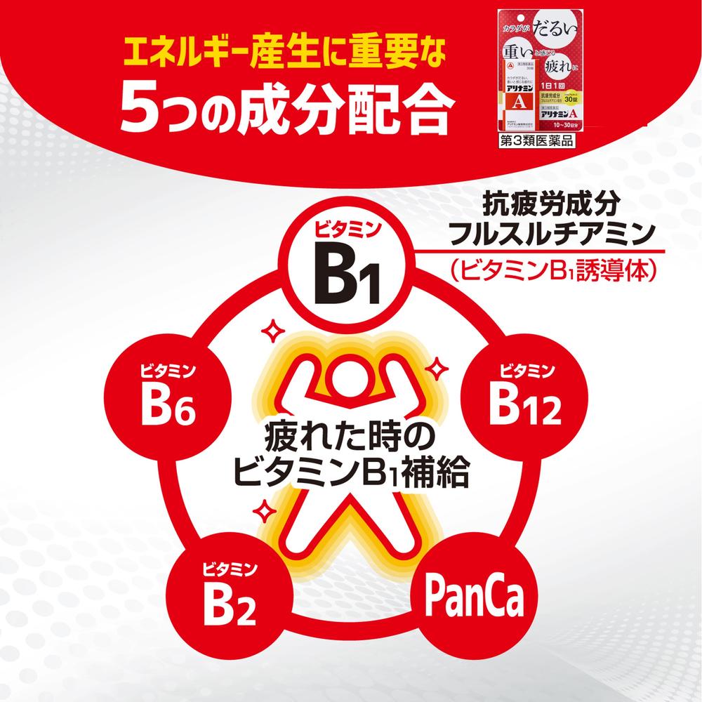 アリナミン 2-1 第3類医薬品】アリナミンA30錠