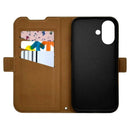 テレホンリース iPhone16 ケース カバー ネイビー×ブラウン