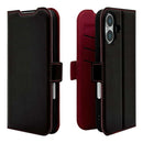 テレホンリース iPhone16 ケース カバー ブラック×レッド