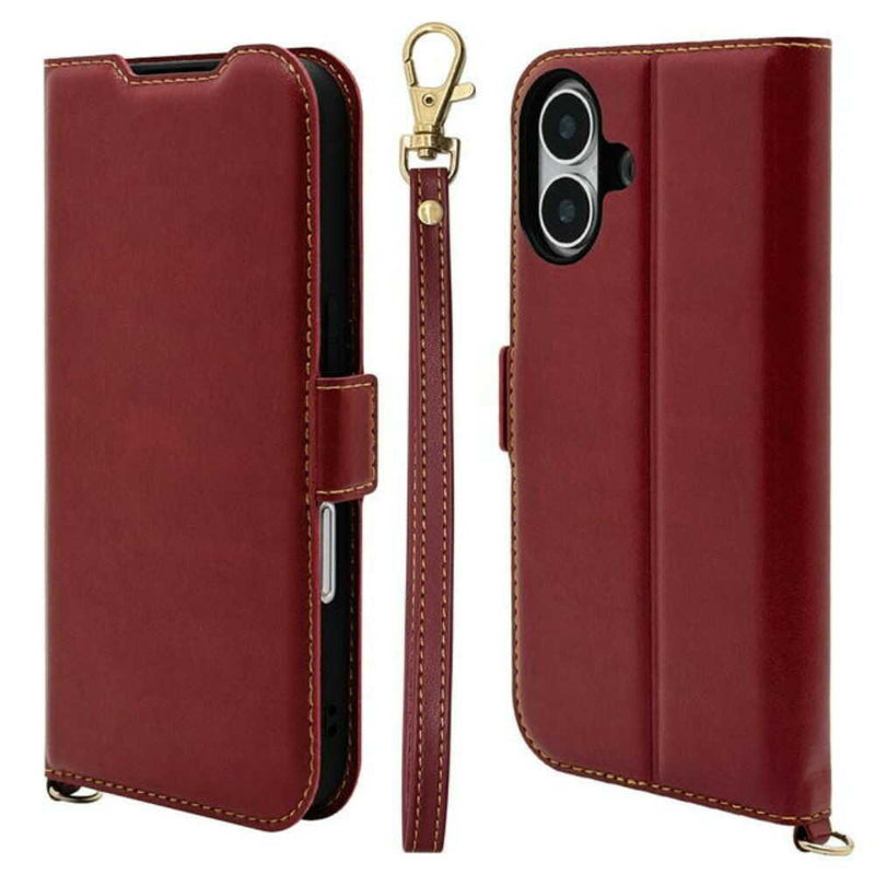 テレホンリース iPhone16 ケース カバー レッド