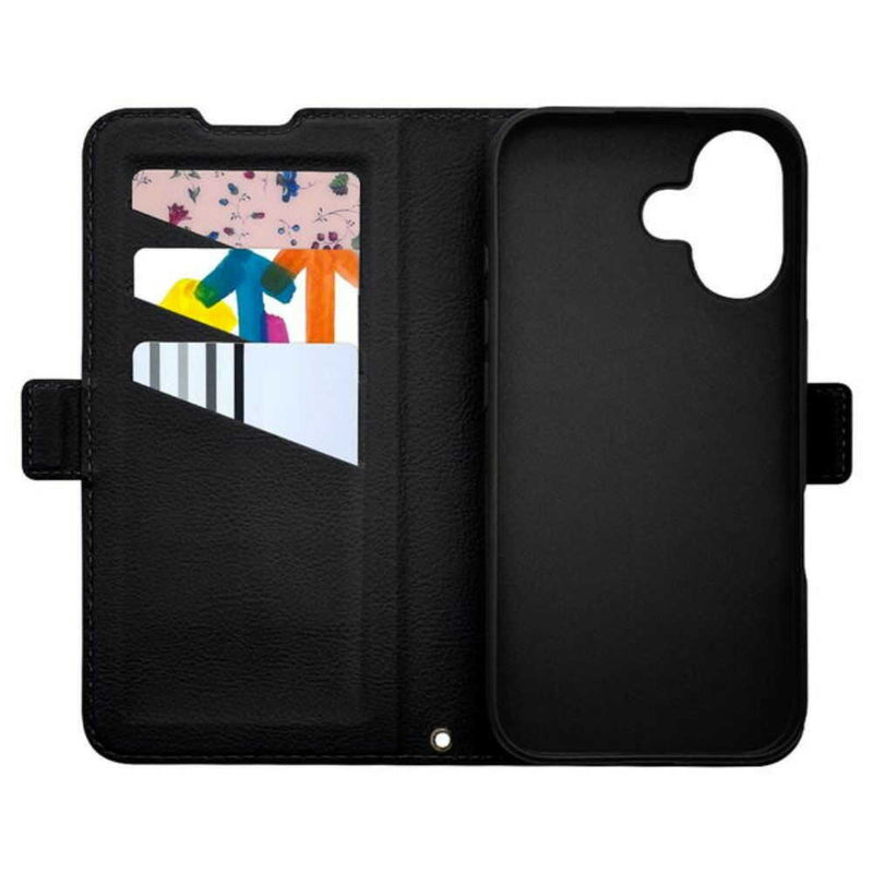 テレホンリース iPhone16 ケース カバー ブラック