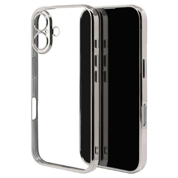 テレホンリース iPhone16 ケース カバー シルバー