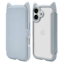 テレホンリース iPhone16 ケース カバースモーキーブルー