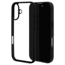 テレホンリース iPhone16 ケース カバー ライノックス 耐衝撃吸収 MIL規格 クリア ブラック×クリア