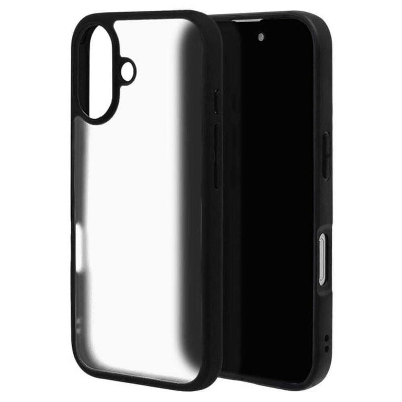 テレホンリース iPhone16 ケース カバー ハイブリッド RHINOX ライノックス ブラック×フロストホワイト