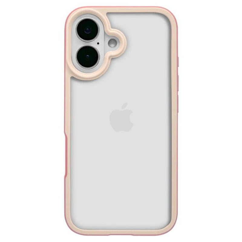 テレホンリース iPhone16 ケース カバー bicolor 背面クリア ライトピンク