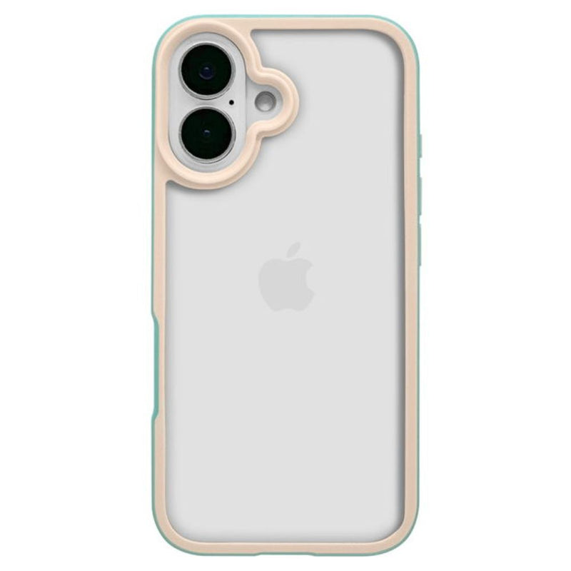 テレホンリース iPhone16 ケース カバー bicolor 背面クリア ミント