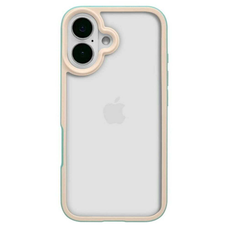 テレホンリース iPhone16 ケース カバー bicolor 背面クリア ミント