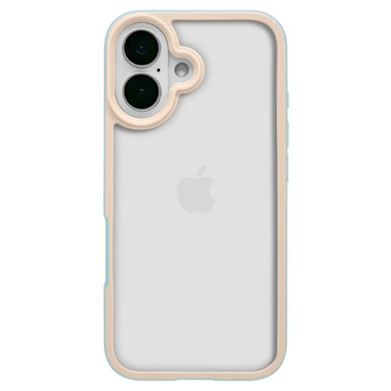 テレホンリース iPhone16 ケース カバー bicolor 背面クリア ライトブルー