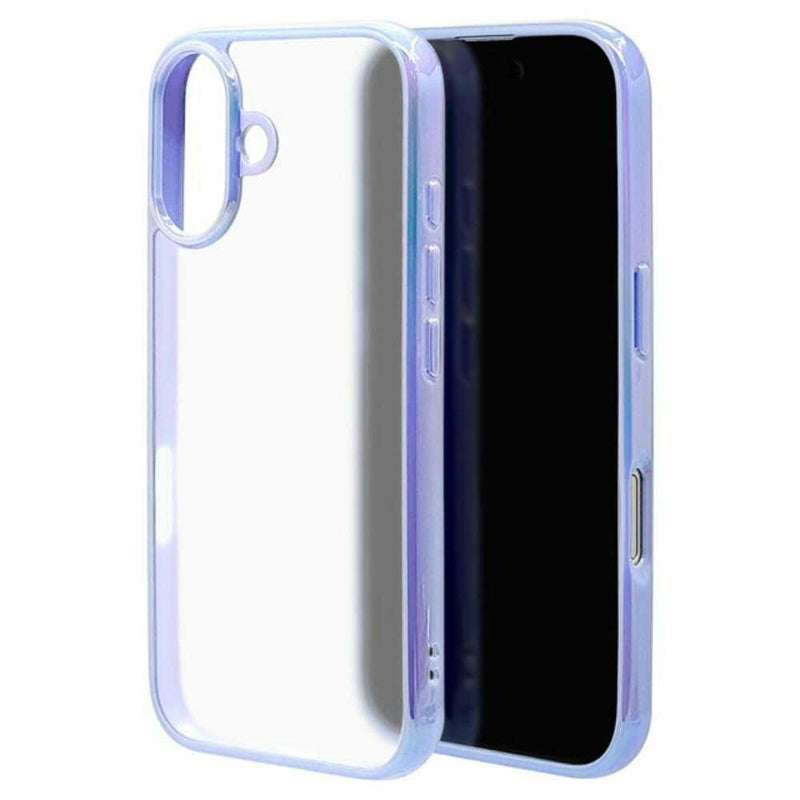 テレホンリース iPhone16 ケース カバー ハイブリッド aurora パープル×フロストホワイト