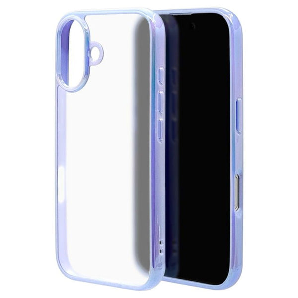 テレホンリース iPhone16 ケース カバー ハイブリッド aurora パープル×フロストホワイト