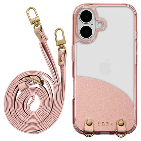 テレホンリース iPhone16 ケース カバー iLBe ピンク
