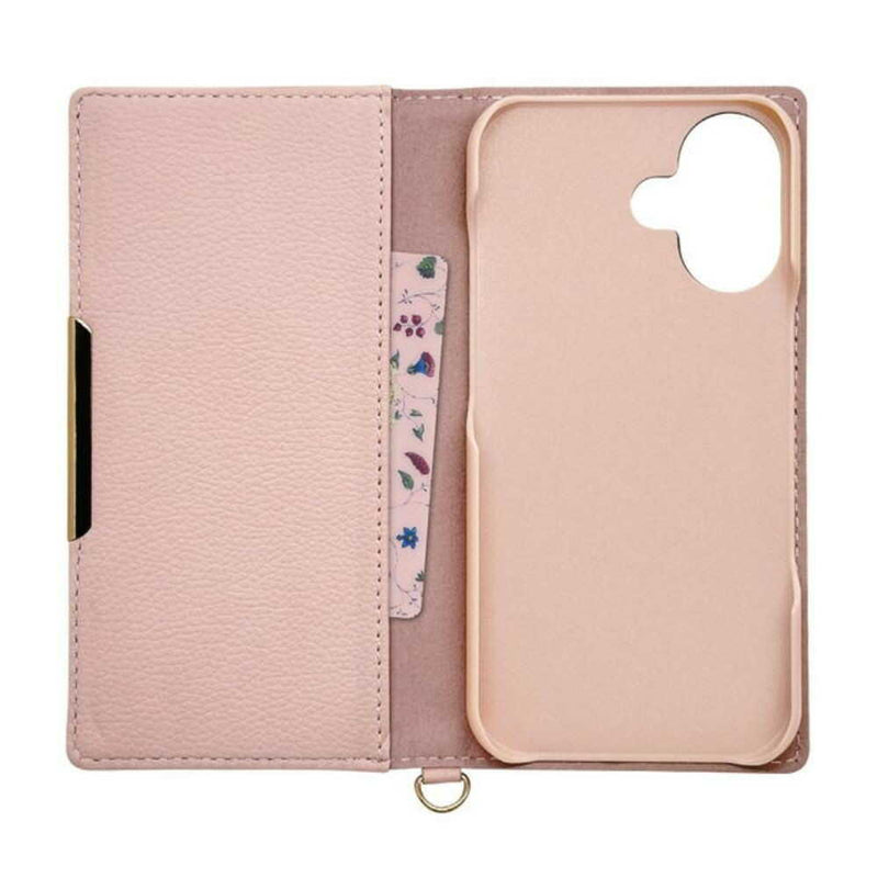 テレホンリース iPhone16 ケース カバー 手帳型 カード入れ大人 iLBe ピンク