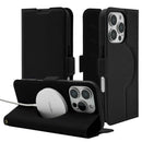 テレホンリース iPhone16Pro 手帳型カバー MagSafe対応 ワイヤレス充電対応 ブラック