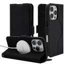 テレホンリース iPhone16Pro 手帳型カバー MagSafe対応 ワイヤレス充電対応 ブラック