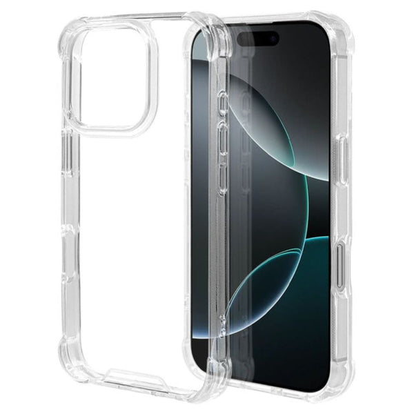 テレホンリース iPhone16Pro クリア TPU ストラップホール ワイヤレス充電対応