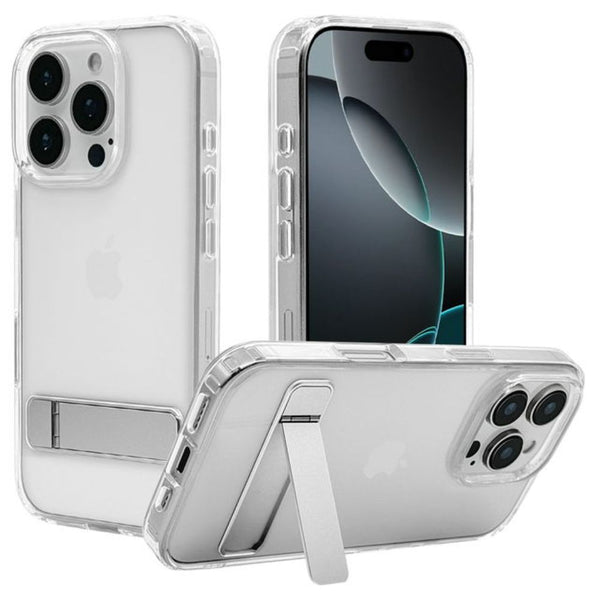 テレホンリース iPhone16Pro ケース クリア TPU スタンド付き
