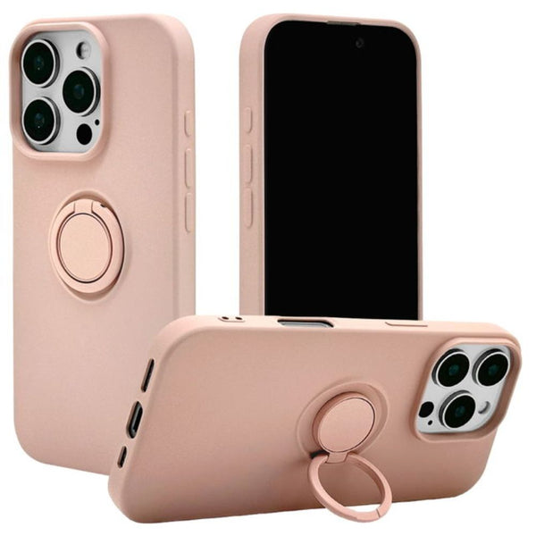 テレホンリース iPhone16Pro ケースカバー スモーキーピンク