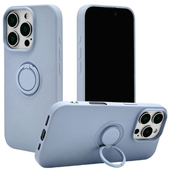 テレホンリース iPhone16Pro ケースカバー スモーキーブルー