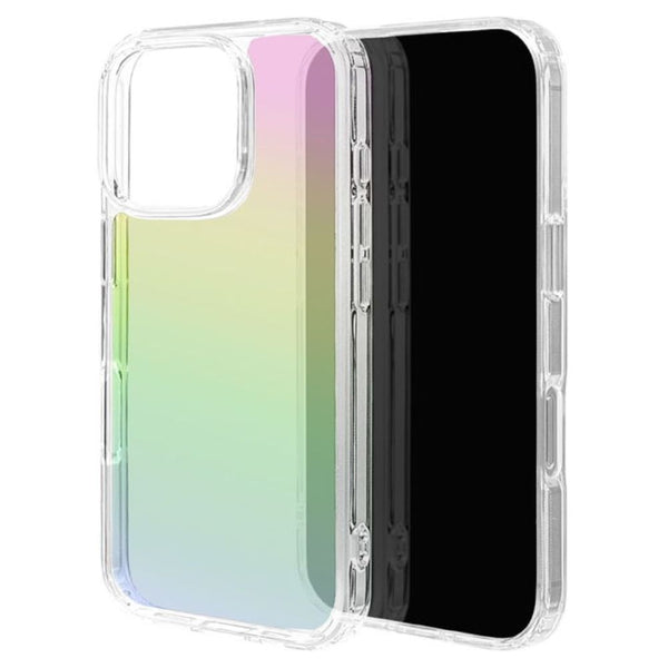 テレホンリース iPhone16Pro ケース クリア TPUバンパーケース オーロラクリア