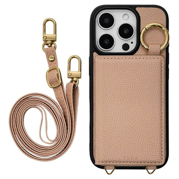 テレホンリース iPhone16Pro ケースカバー TPU ソフトレザー iLBe ベージュ