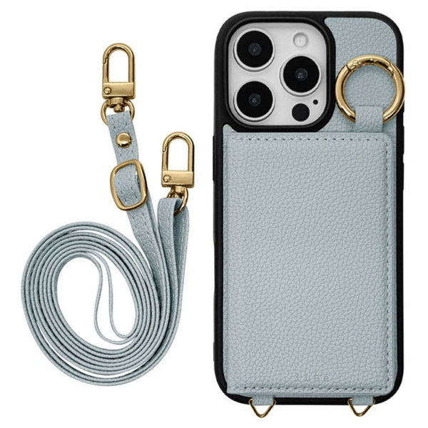 テレホンリース iPhone16Pro ケースカバー TPU ソフトレザー iLBe ブルー
