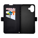 テレホンリース iPhone16Plus 手帳型ケース 耐衝撃吸収 MagSafe対応 ブラック