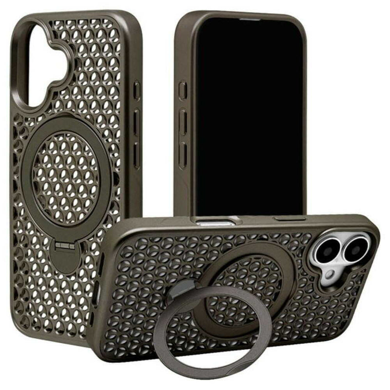 テレホンリース iPhone16 ケース カバー ZEROSAFE Mesh MagSafe対応 ナチュラル
