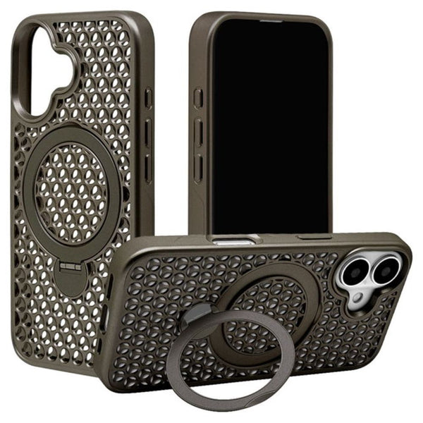 テレホンリース iPhone16 ケース カバー ZEROSAFE Mesh MagSafe対応 ナチュラル