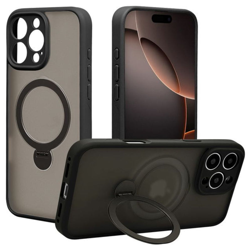 テレホンリース iPhone16ProMax ケースカバー ZEROSAFE フロストブラック