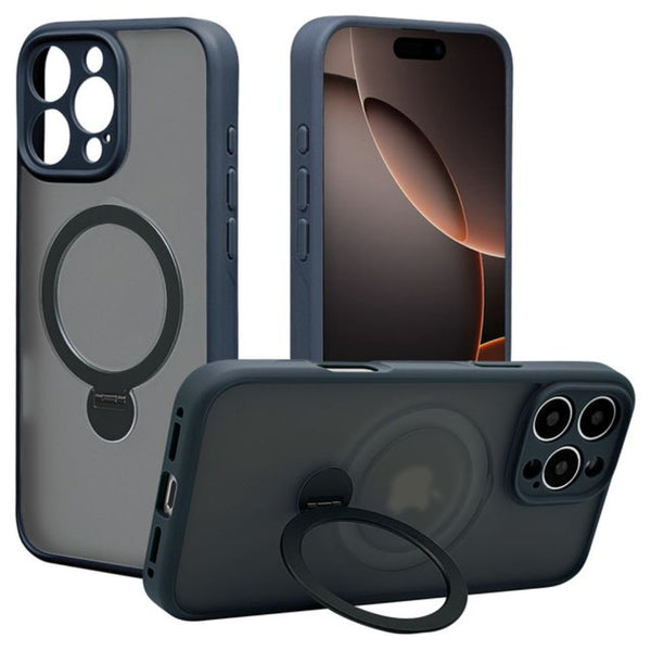 テレホンリース iPhone16ProMax ケースカバー ZEROSAFE フロストネイビー