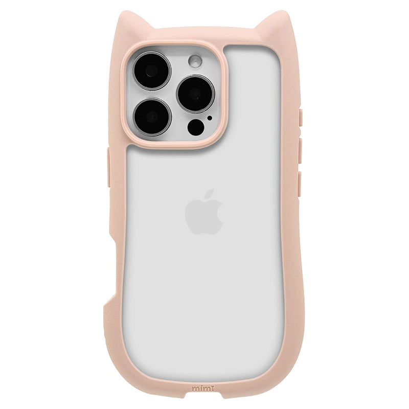 【テレホンリース】iPhone16 Pro mimi 猫耳ハイブリッド TPU×PC スモーキーピンク 8331IP461PHPSPK 38g