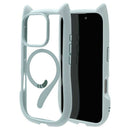 テレホンリース iPhone16Pro ケースカバー 猫耳 MagSafe対応 スモーキーブルー