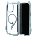 テレホンリース iPhone16ProMax ケースカバー MagSafe対応 猫耳 スモーキーブルー