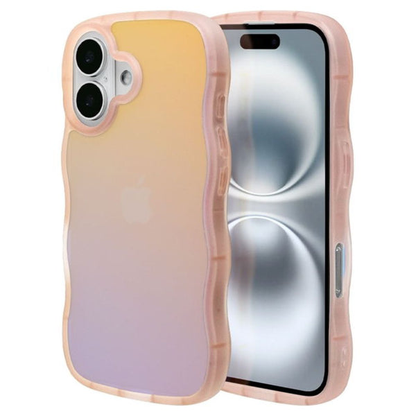 テレホンリース iPhone16 ケース カバー my.DECOR ホログラムピンク