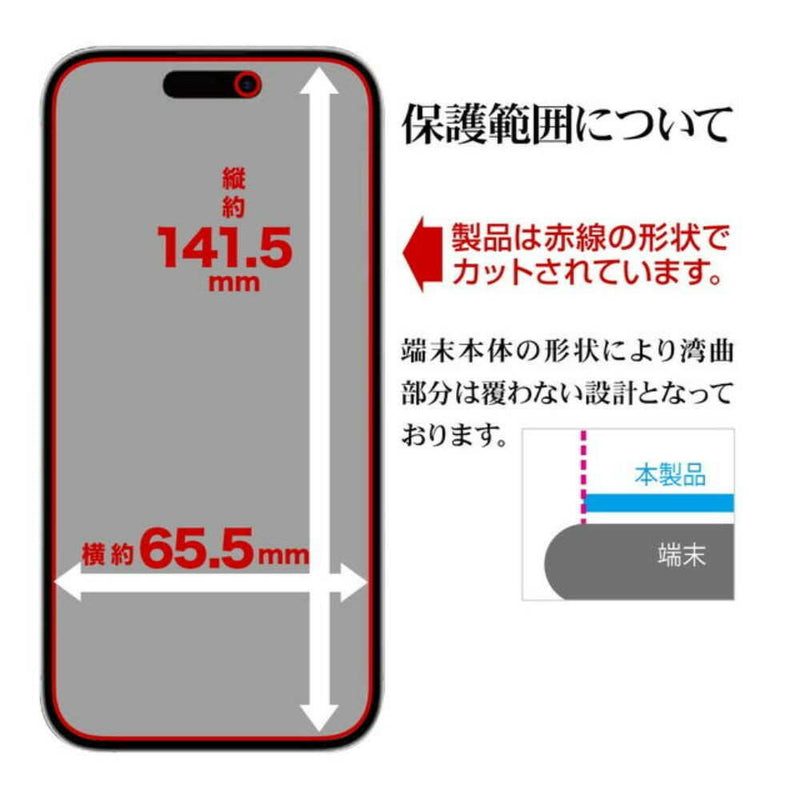 テレホンリース iPhone16／15 フィルム ブルーライトカット ガラスコート