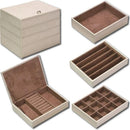 ユーパワー 4段ジュエリーボックス ホワイト YB-05001 【直送品】 返品・キャンセル・他商品と同時購入は不可