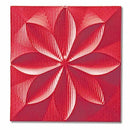 プラデック ウォール アート「フローラル」 メタルレッド 【直送品】 返品・キャンセル・他商品と同時購入は不可