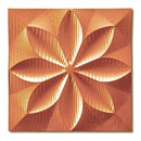 プラデック ウォール アート「フローラル」 メタルオレンジ 【直送品】 返品・キャンセル・他商品と同時購入は不可