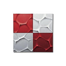 ウォール アート「クラック」 シルバー＆メタルレッド 【直送品】 返品・キャンセル・他商品と同時購入は不可