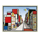 アートパネル 白石 創多 「モンドリアンのミュージアムタウン」 【直送品】 返品・キャンセル・他商品と同時購入は不可