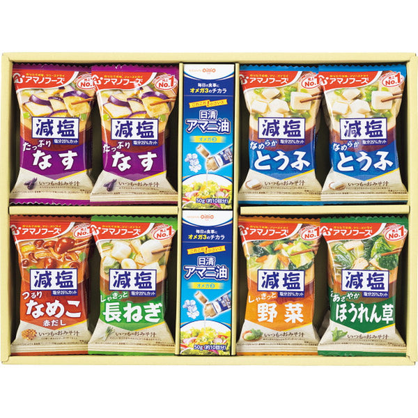 ◆【お歳暮限定】アマニ油とおみそ汁のここから始まる健康習慣ギフト◇メーカー直送 ▼返品・キャンセル不可【他商品との同時購入不可】