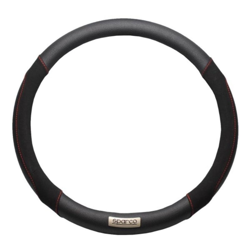 SPC1112BK-J スパルココルサ ステアリングカバー M メーカー直送 ▼返品・キャンセル不可【他商品との同時購入不可】